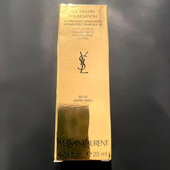 NIB Lot of 2 YSL All Hours Foundation BD 40 warm sand  .84oz each - Picture 1 of 3